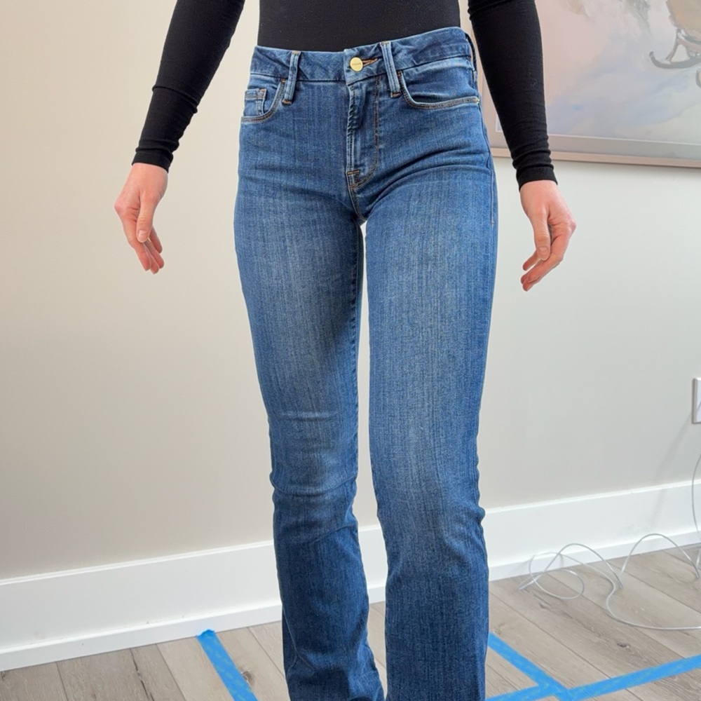 Frame Denim Women's Straight Leg Jeans in Blue